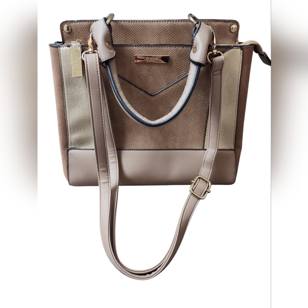 NWOT Dune London Elegant Brown and Tan Women's Leather Handbag